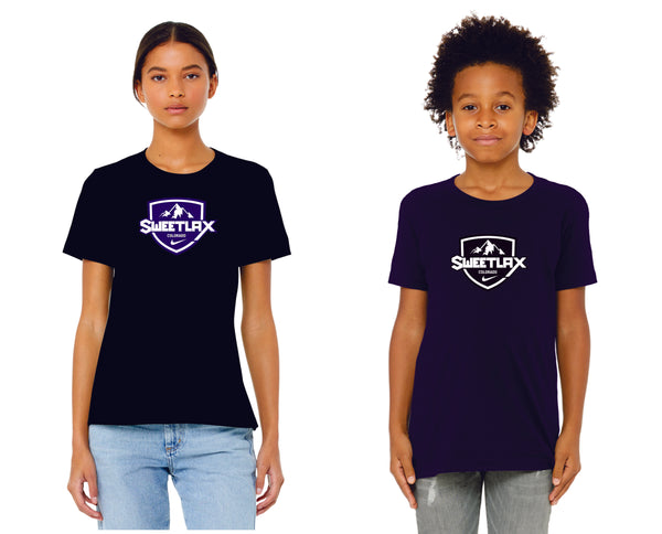 SWEETLAX  Shield Bella Canvas Tee- Youth, Ladies and Adult Sizes
