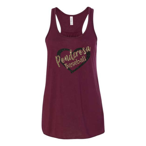 Pondo Baseball  Ladies Flowy Tank- 2 Designs