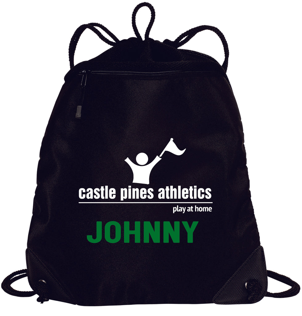 Castle Pines Athletics Mesh Trim Drawstring Bag