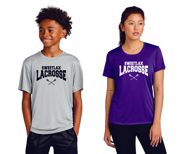 SweetLAX Logo Wicking Tee- Youth, Ladies, Adult Sizes