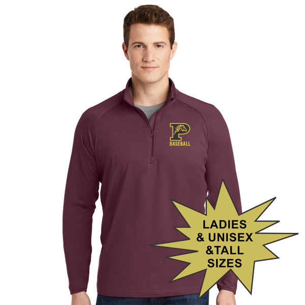 Pondo Baseball Sports Wik 1/4 Zip Pullover- Unisex, Tall, or Ladies