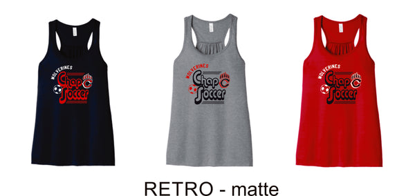 Chap Soccer Flowy Tank- 6 designs- Matte or Glitter