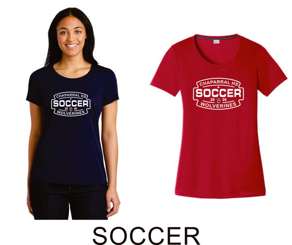 Chap Soccer Sport-Tek Ladies Wicking Tee - 6 designs