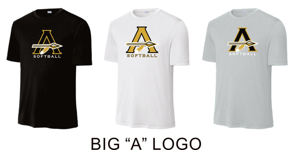 AHS Softball Wicking Short Sleeve Tee - Youth, Ladies, Unisex