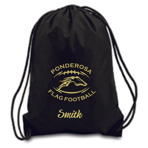 Pondo Flag Football Drawstring Backpack-Matte or Glitter