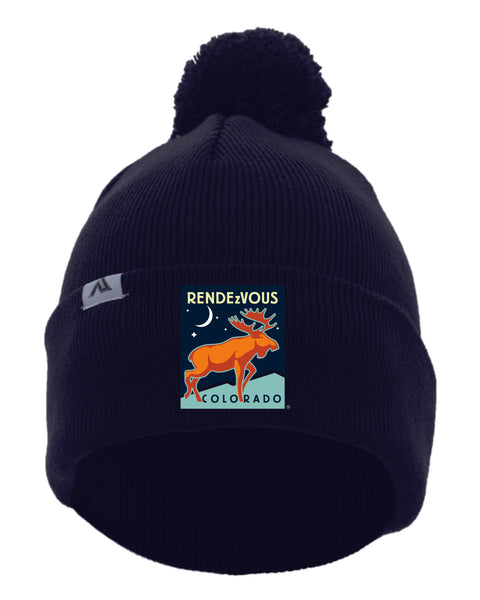 KOELBEL Pacific Headwear Knit Fold-Over Pom-Pom Beanie