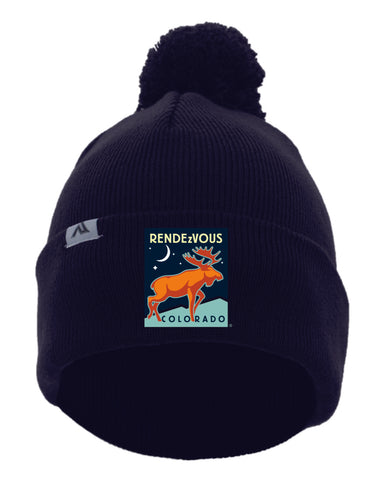 KOELBEL Pacific Headwear Knit Fold-Over Pom-Pom Beanie