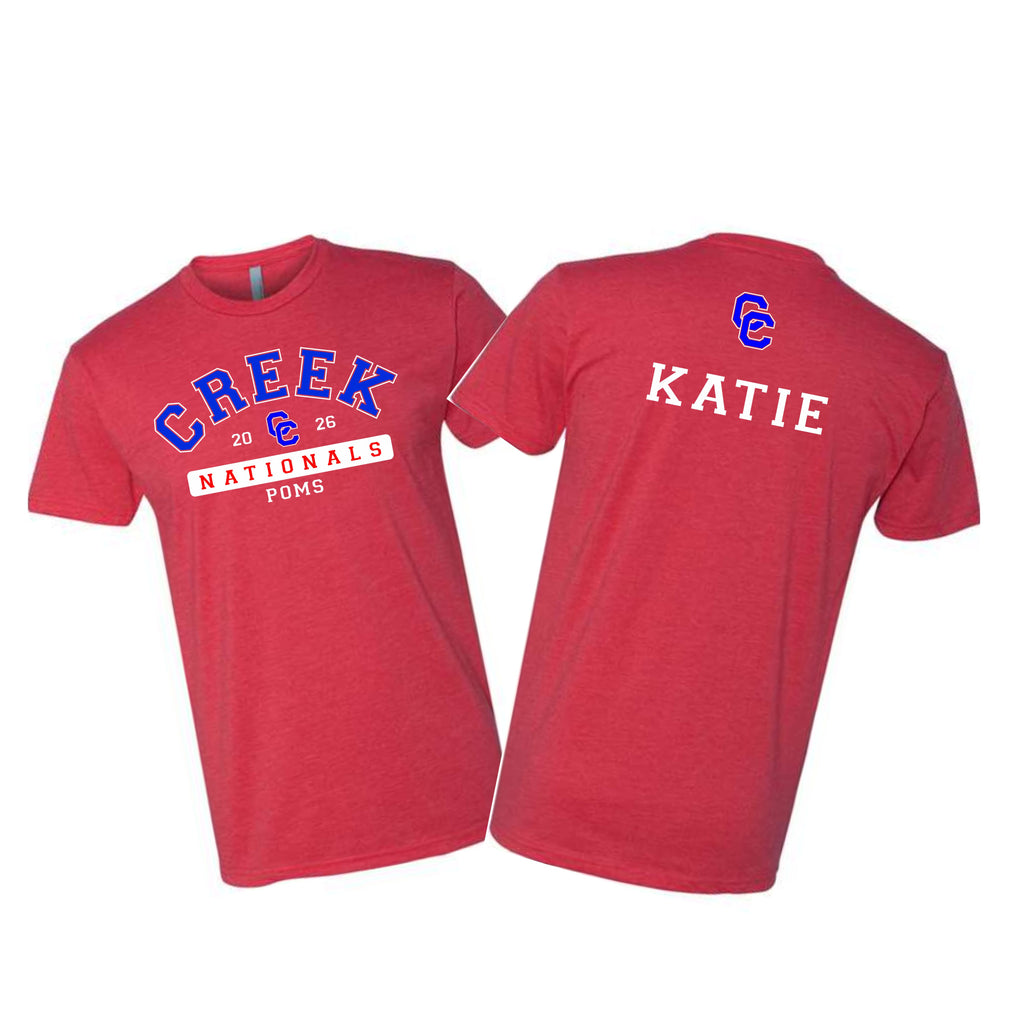 Creek Poms 2026 ARC Tee- matte and glitter