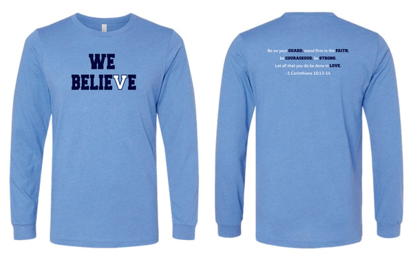 Valor Cheer WE BELIEVE Tees- Short and Long Sleeve