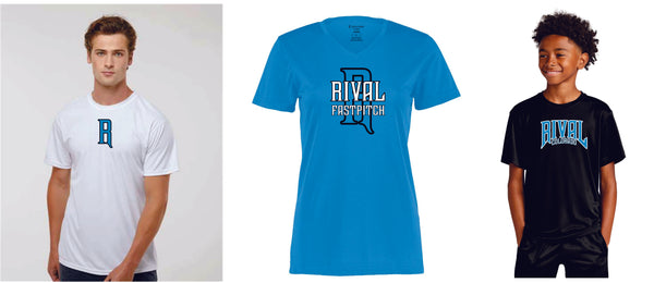 Rival Fastpitch Wicking Tee- Youth, Ladies, Adult Sizes