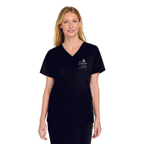 Gardens Care V-Neck Wink Scrubs Top- Ladies and Unisex