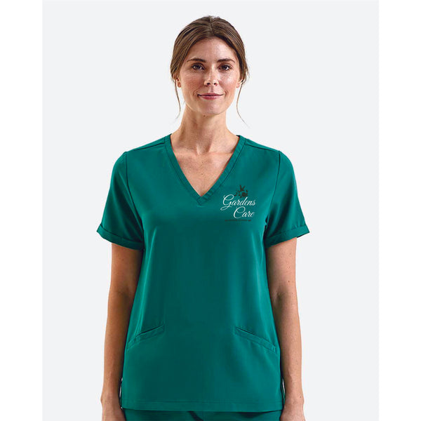 Gardens Care V-Neck Onna Scrubs Top- Ladies and Unisex