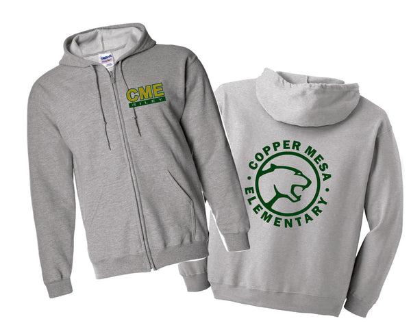 CME Circle Zip Up Hoodie- 2 Colors -Matte or Glitter