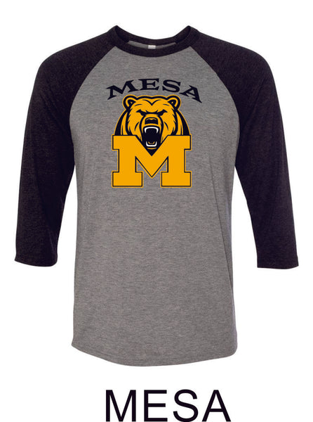 Mesa MS Raglan Unisex T-Shirt- 3 designs- Matte or Glitter