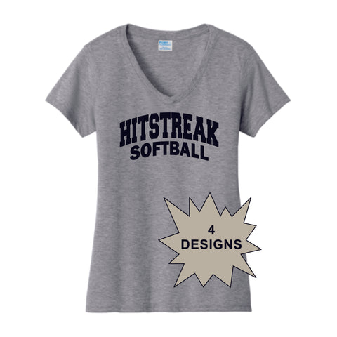 Hitstreak Gold Ladies Short Sleeve Mom Tee- Matte or Glitter