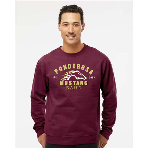 Pondo BAND Crewneck Sweatshirt-Matte and Glitter Designs