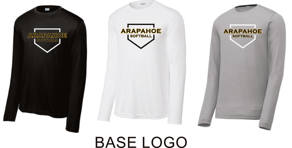 AHS Softball Wicking Long Sleeve Tee- Youth, Ladies, Adult Sizes - 5 Designs