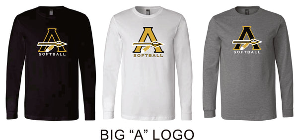 AHS Softball Bella Canvas Long Sleeve Tee- 3 Colors