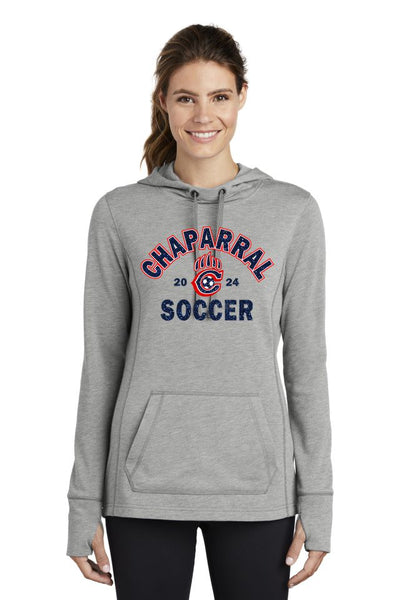 Chap Soccer Ladies Wicking Fleece Hoodie- Matte or Glitter