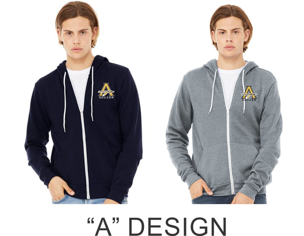 AHS Soccer Full Zip Hoodie- 2 Designs