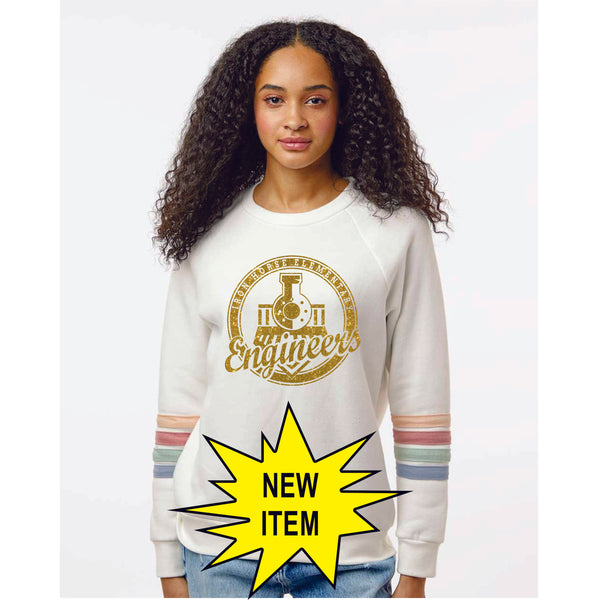 Iron Horse Ladies Stripe Sleeve Crewneck