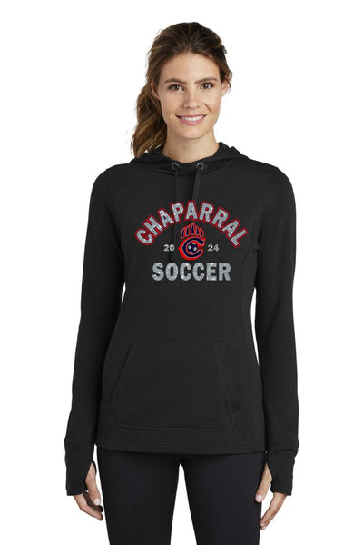 Chap Soccer Ladies Wicking Fleece Hoodie- Matte or Glitter