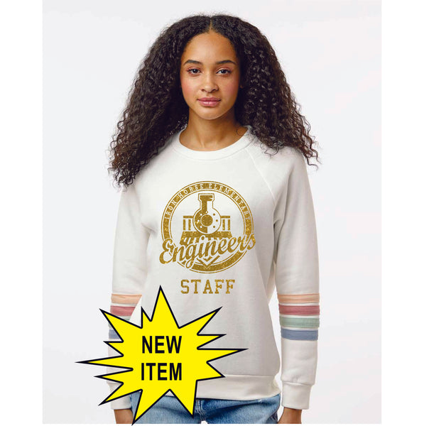 Iron Horse STAFF Ladies Stripe Sleeve Crewneck