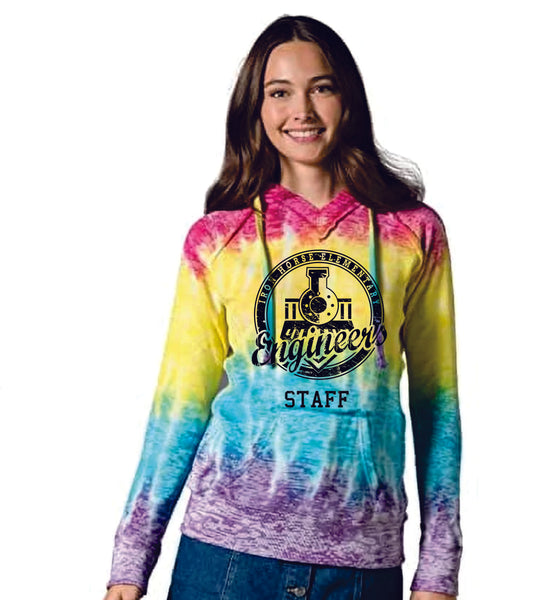 Iron Horse STAFF Ladies Tie Dye Hoodie