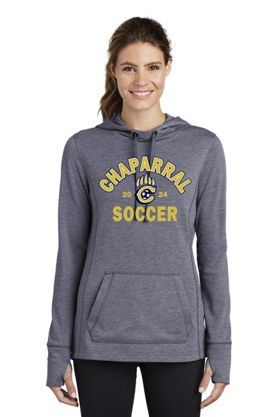 Chap Soccer Ladies Wicking Fleece Hoodie- Matte or Glitter