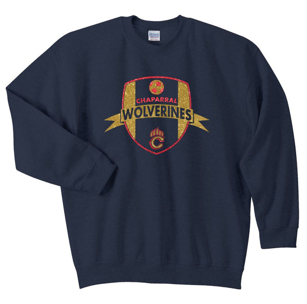 Chap Soccer Crewneck Sweatshirt-2024 design- matte or glitter