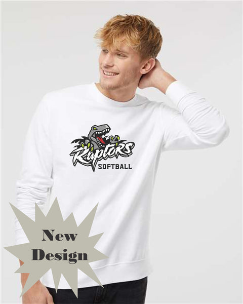 Raptors Softball Crewneck Sweatshirt- matte and glitter