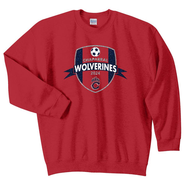 Chap Soccer Crewneck Sweatshirt-2024 design- matte or glitter