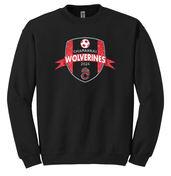 Chap Soccer Crewneck Sweatshirt-2024 design- matte or glitter