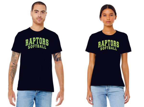 Raptors Softball ARC Tee- Ladies and Unisex Sizes