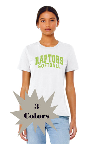 Raptors Softball ARC Tee- Ladies and Unisex Sizes