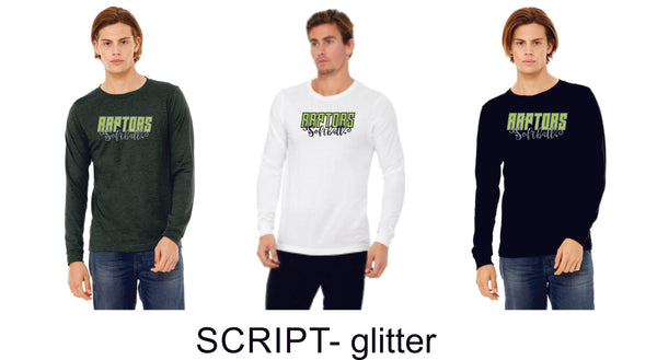 Raptors Softball Long Sleeve Tee- 3 Colors