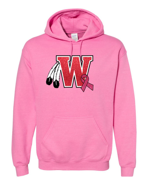 Warriors Pink Basic Hoodie- Matte and Glitter