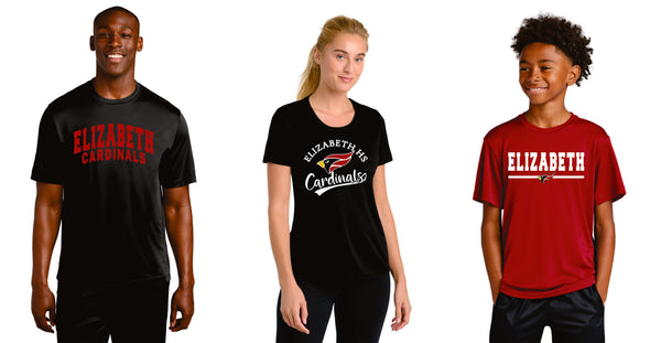 Elizabeth HS Wicking Tee - Ladies, Youth, or Unisex