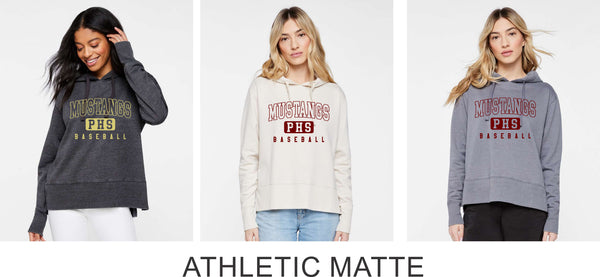 Pondo Baseball Vintage Wash Hoodie- 12 Designs- Matte or Glitter