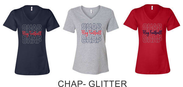 Chap Flag Football Ladies Tee- 4 design choices