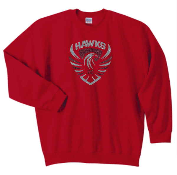 Colorado Hawks Soccer Crewneck Sweathshirt- Matte or Glitter