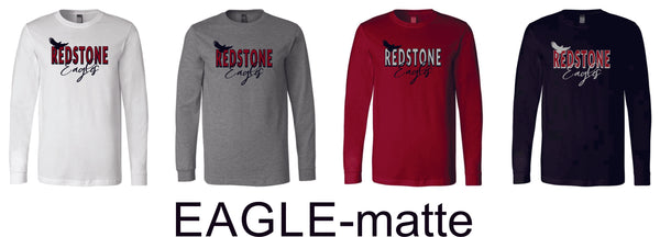 Redstone Unisex Long Sleeve Tee- 3 designs- Matte or Glitter