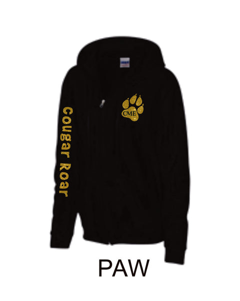 CME Zip Up Hoodie-2 Designs- Matte or Glitter