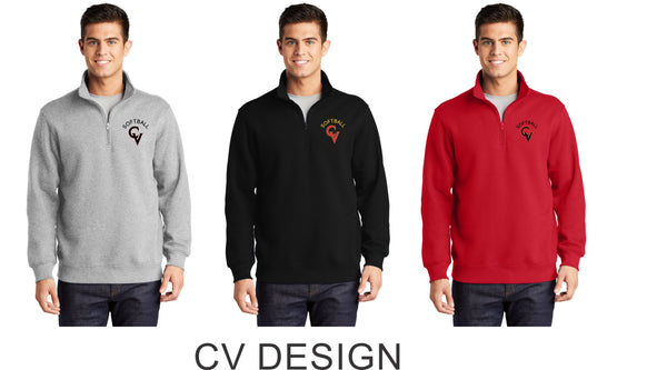 CV Softball 1/4 Zip Sweatshirt- 3 Colors- 2 Designs