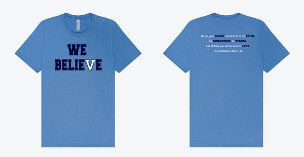 Valor Cheer WE BELIEVE Tees- Short and Long Sleeve