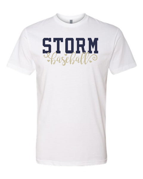 Storm Baseball Unisex CURLY Tee- matte and glitter