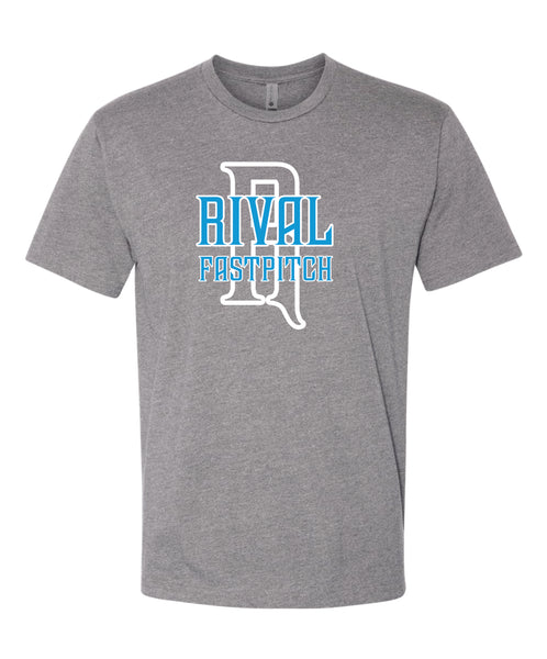 Rival Fastpitch Unisex BIG LOGO Tee- matte and glitter