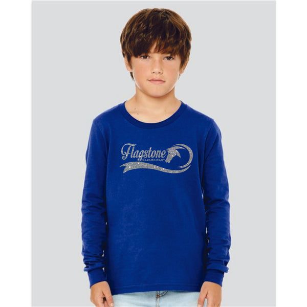 Flagstone Long Sleeve Color Tee- 6 Colors- GLITTER DESIGN