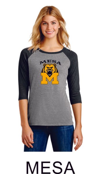 Mesa MS Ladies Raglan- 3 Designs- Matte or Glitter