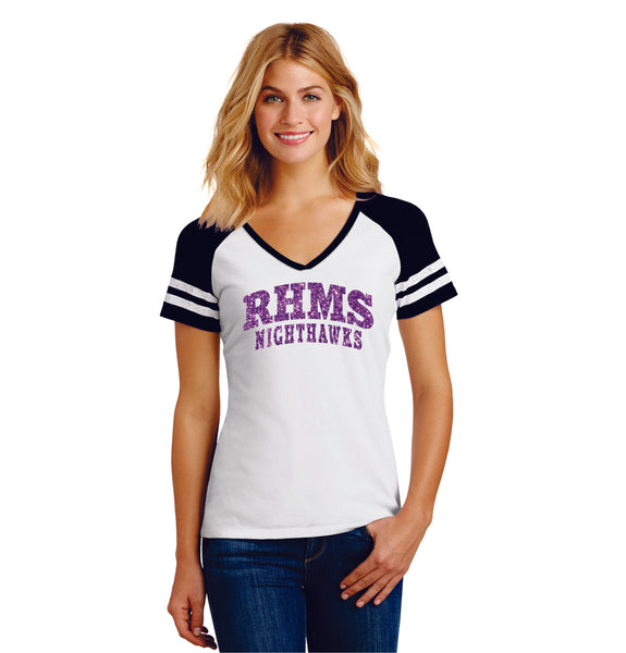 RHMS Game Day Ladies Tee- 3 designs- Matte or Glitter